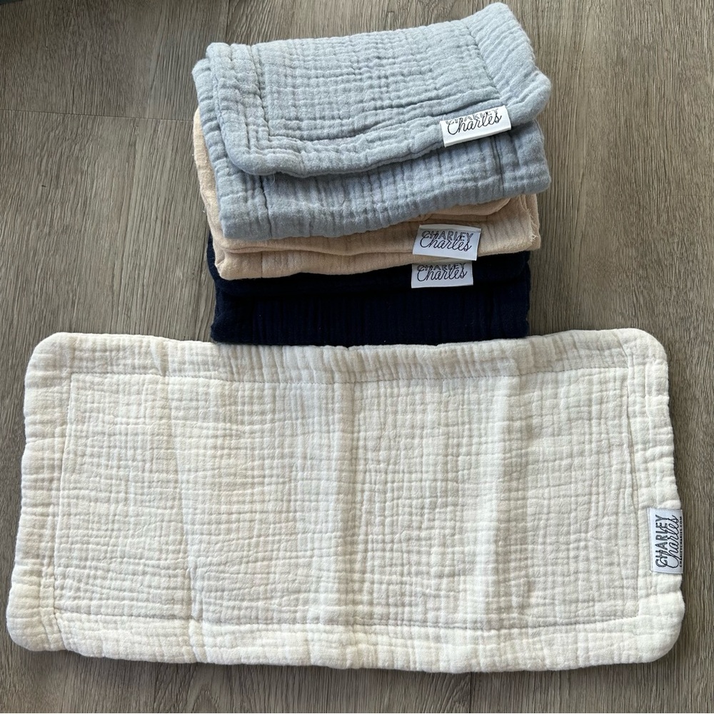 4Charley Charles Burp Cloths